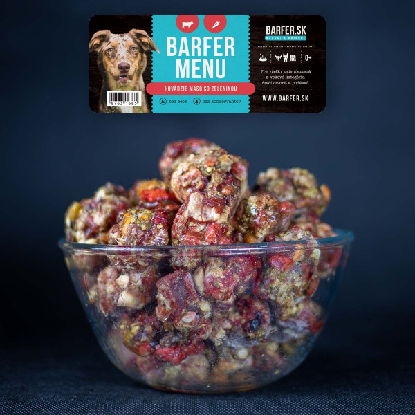 Barf menü - Marhahús zöldséggel 1kg