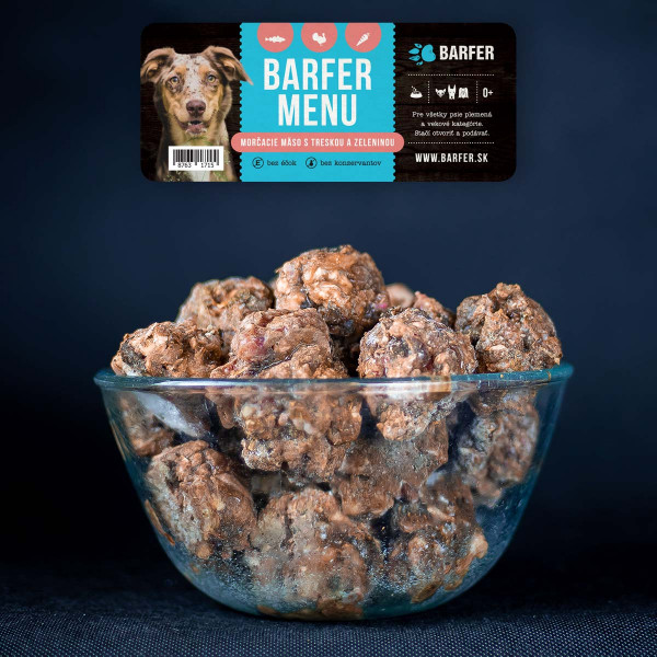 Barfer menu – pulykahús tőkehallal és zöldséggel 1kg